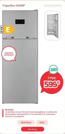 Sharp - Frigorífico No Frost SJTE435H4PES