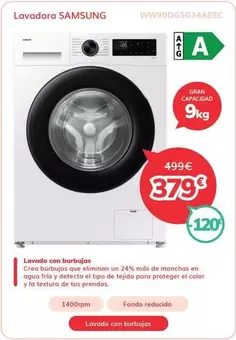 Samsung - Lavadora WW90DG5G34AEEC