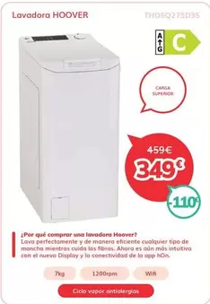 Hoover - Lavadora THOSQ275D3S
