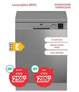 Beko - Lavavajillas Dvn05320w