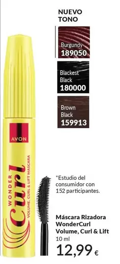 Avon - Mascara Rizadora WonderCurl Volume, Curl & Lift