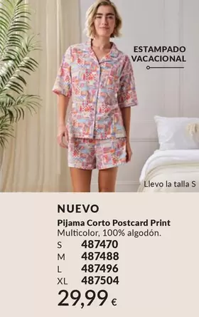 Pijama Corto Postcard Print