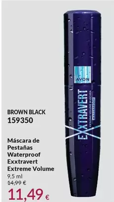 Avon - Mascara De Pestañas Waterproof Exxtravert Extreme Volume Brown Black