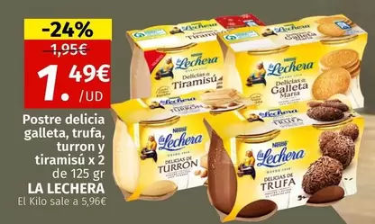 La Lechera - Postre Delicia Galleta, Trufa, Turron Y Tiramisu