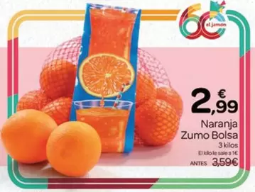 El Jamón - Naranja Zumo Bolsa