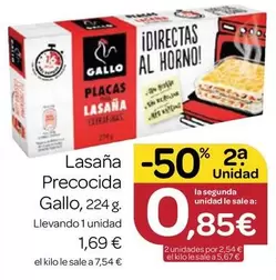 Gallo - Lasaña Precocida