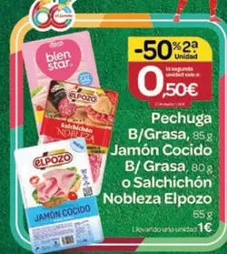 Elpozo - Pechuga B/Grasa, Jamón Cocido B/Grasa O Salchichón Nobleza