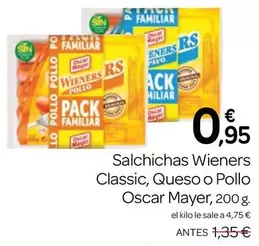 Oscar Mayer - Salchichas Wieners Classic, Queso O Pollo