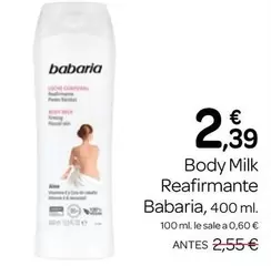 Babaria - Body Milk Reafirmante