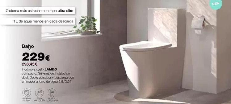 Baho - Inodoro A Suelo Lambo Compacto