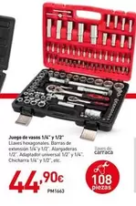 Juego De Vasos 1/4" Y 1/2"
