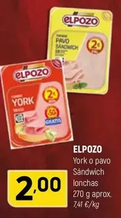 elpozo - York O Pavo Sandwich Lonchas