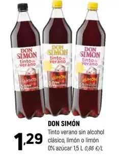 Don Simón - Tinto Verano Sin Alcohol Clasico, Limon O Limon 0% Azucar