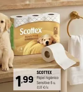 Scottex - Papel Higiénico Sensitive 6 U.