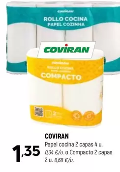 coviran - Papel Cocina 2 Capas 4 U.