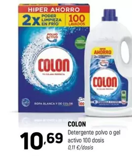 Colon - Detergente Polvo O Gel Activo 100 Dosis