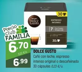 Dolce Gusto - Cafe Con Leche, Espresso Intenso Original O Descafeinado