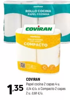coviran - Papel Cocina 2 Capas 4 U.