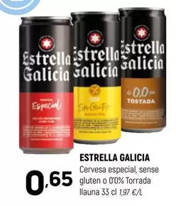 Estrella Galicia - Cervesa Especial Sense Gluten O 0% Torrada