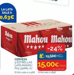 Mahou - Cerveza 5 Estrellas Lata