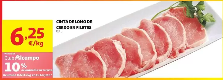 Cinta De Lomo De Cerdo En Filetes