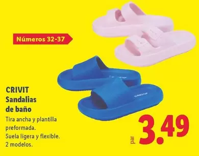 Crivit - Sandalias De Bano