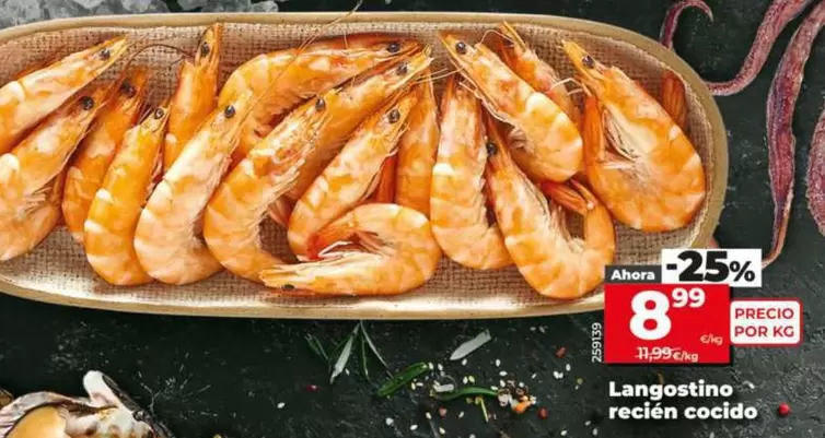 Langostino Recien Cocido
