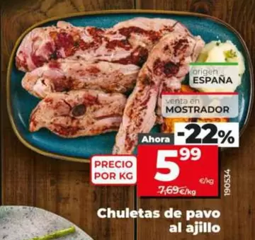 Chuletas De Pavo Al Ajillo