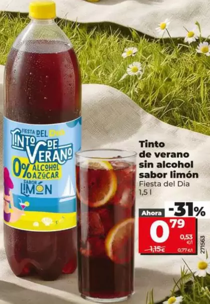 Fiesta Del Dia - Tinto De Verano Sin Alcohol Sabor Limon