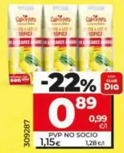 Dia Saborfera - Bebida De Fruta Y Leche Tropical Sin Azucares Anadidos 