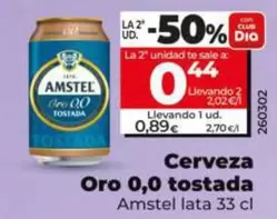 Amstel - Cerveza Oro 0,0 Tostada 