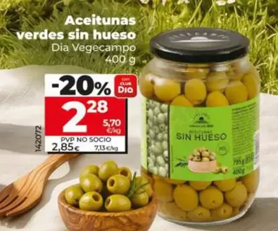 Dia Vegecampo - Aceitunas Verdes Sin Hueso