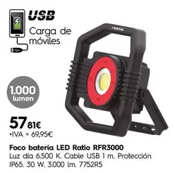 Ratio - Foco Bateria Led Rfr3000