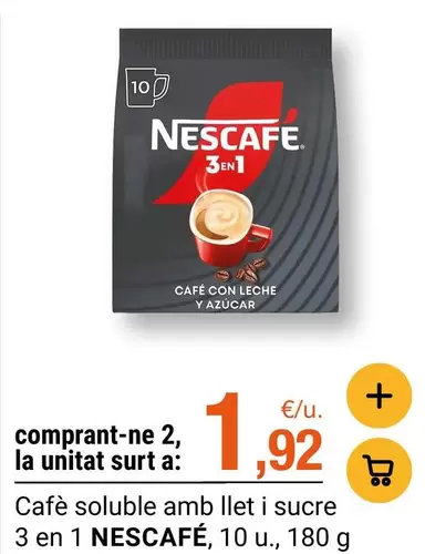 Nescafé - Café Soluble Amb Llet I Sucre