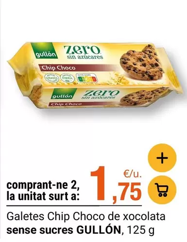 Gullón - Galetes Chip Choco De Xocolata Sense Sucres