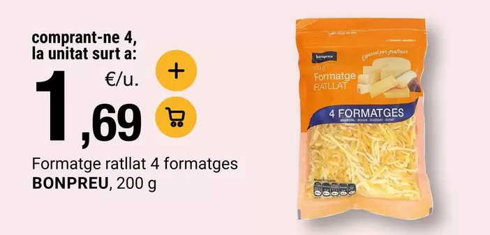 bonpreu - Formatge Ratllat 4 Formatges