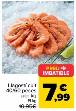 Llagosti Cuit 40/60 Peces Per Kg