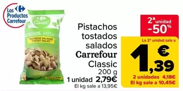 carrefour - Pistachos Tostados Salados Classic