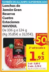 Jamon Gran Reserva M Lonchas Bipack 4 Est Navidul 106g