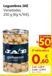 Garbanzo Cocido Lata Jae 250 G