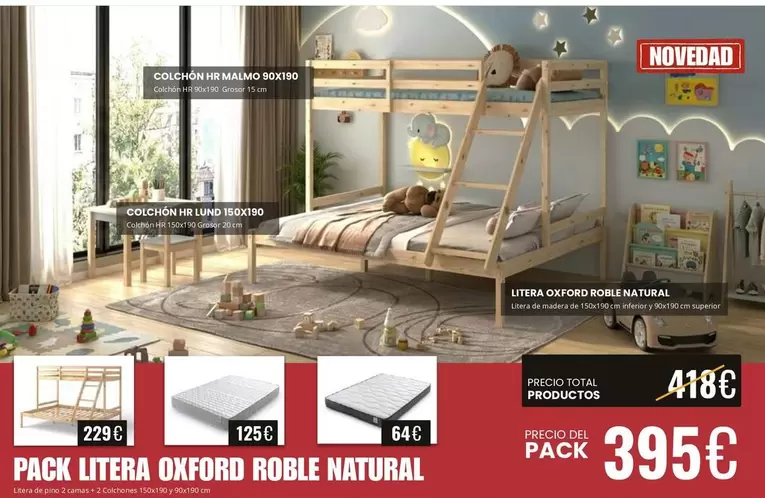 HR - Pack Litera Oxford Roble Natural