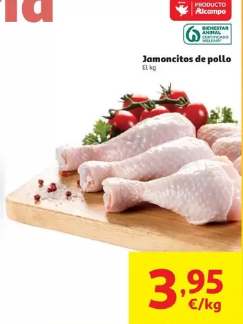 Jamoncitos (Muslos) De Pollo Auchan Bja. 750-1000g
