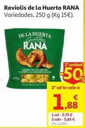 Raviolis Crema Calabaza Cebolla Caramel.Huerta Rana 250g
