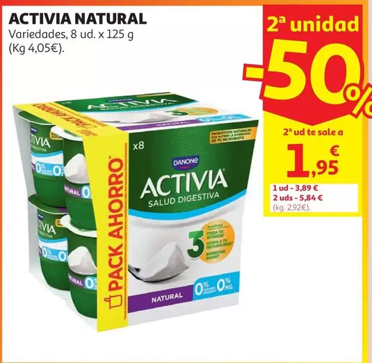 BIF.DESN. NATURAL S/AZU.AÑAD.ACTIVIA 8X120G