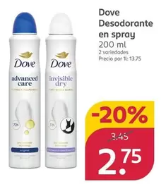 Dove - Desodorante En Spray