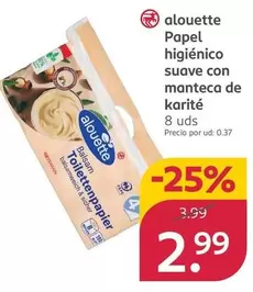 Alouette - Papel Higienico Suave Con Manteca De Karité