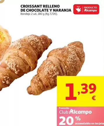 alcampo - Croissant Relleno De Chocolate Y Naranja