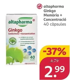 Altapharma - Ginko Memoria + Concentración