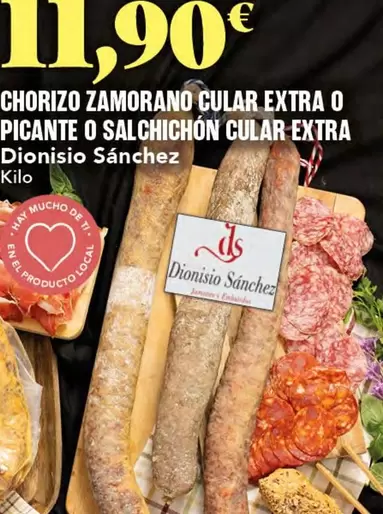 Chorizo Zamorano Cular Extra O Picante O Salchichon Cular Extra
