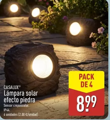 Casalux - Lampara Solar Efecto Piedra